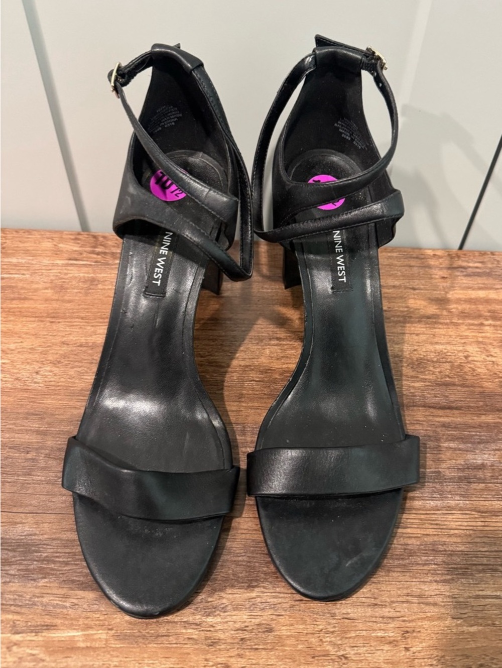 Nine West Black Heeled Sandals US 10M